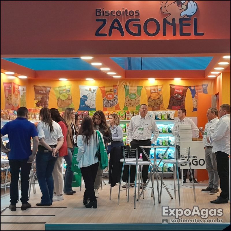 Biscoitos Zagonel na ExpoAgas 2025 : empresa de Portão apresenta mix sortido na feira supermercadista