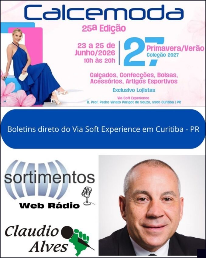 Boletins da Calcemoda 2026 - feira de calçados e de moda no site Feiras Comerciais por Claudio Alves