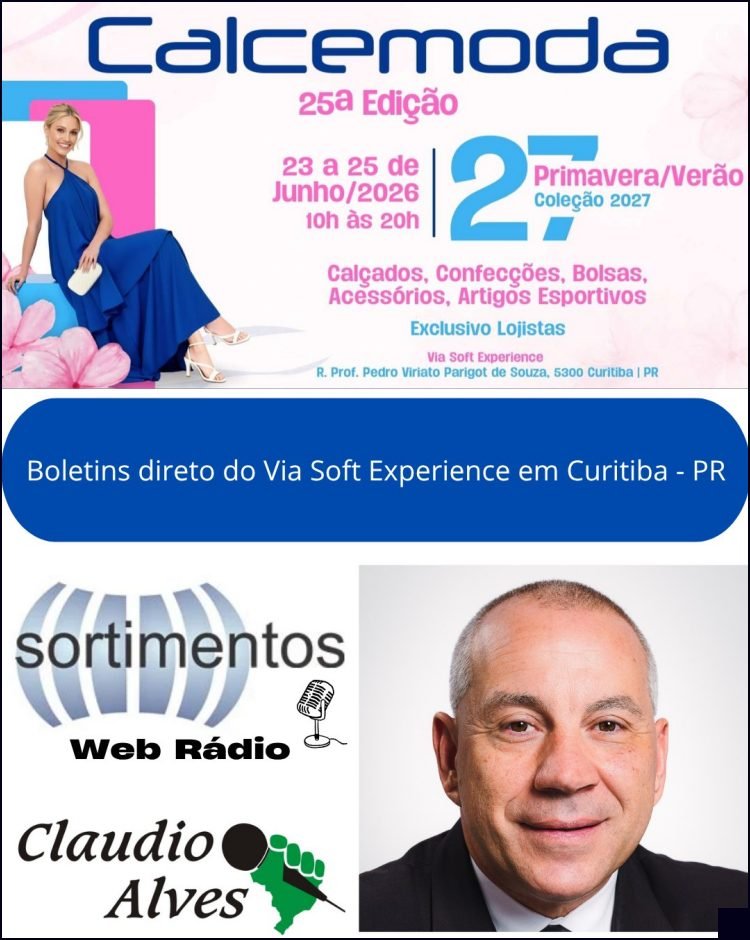 Boletins da Calcemoda 2026 - feira de calçados e de moda no site Feiras Comerciais por Claudio Alves